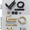 Matte Black Bathtub Faucet Wall Mounted Bathroom Shower Mixer Tap With Swivel Tub Spout  Long Spout Tub Crane Single Handle 6