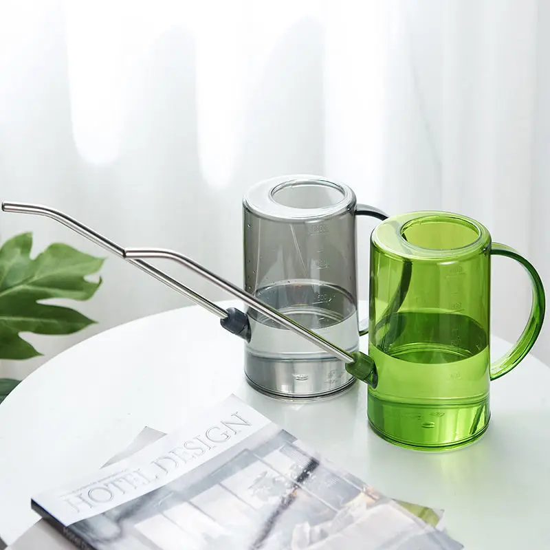 Gardening Watering Can Large Capacity Detachable Watering Kettle Household Stainless Steel Long Mouth Garden Lawn 1L Plastic