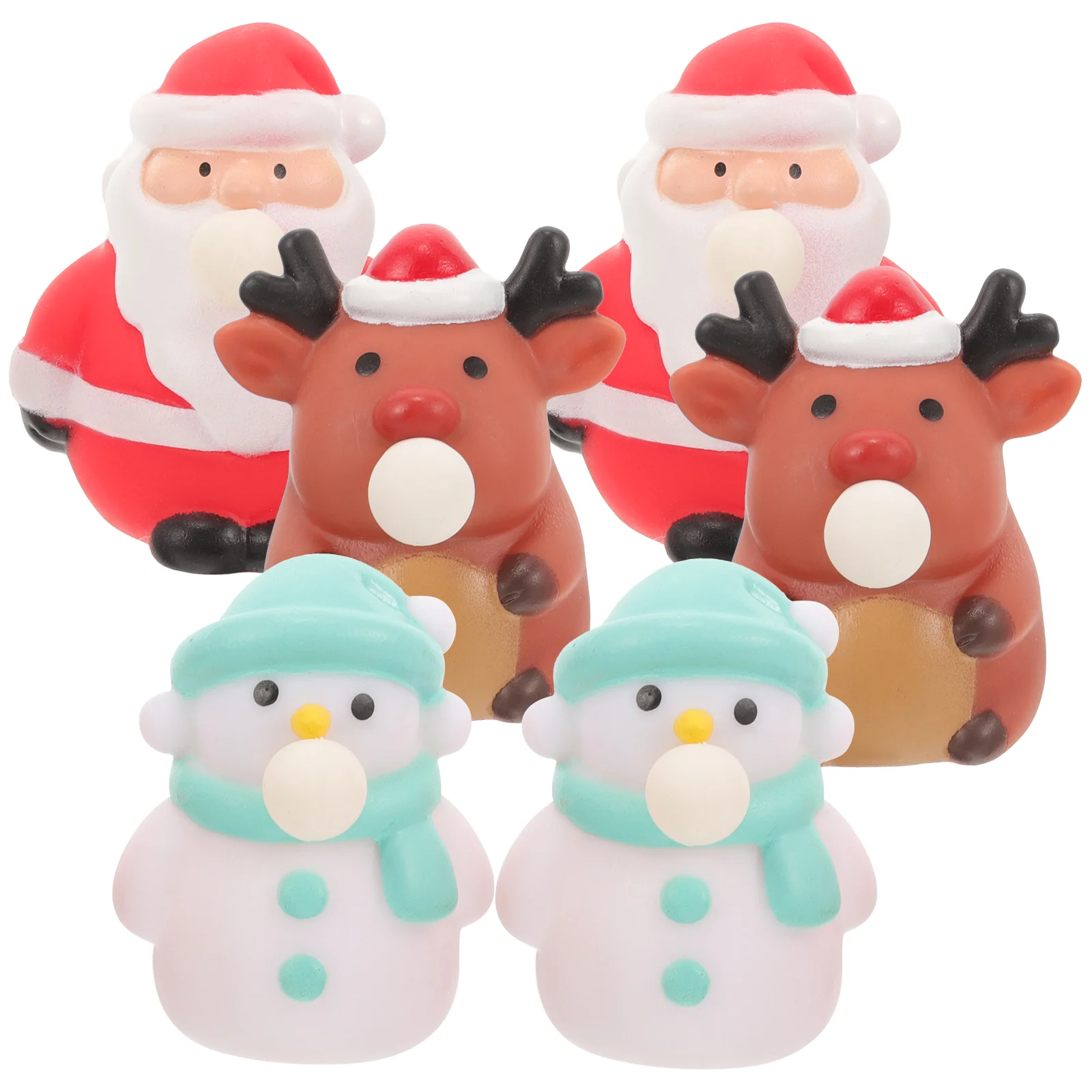 

6 Pcs Finger Squeeze Toy Party Props Toys Adult Cute Fatigue Adorable Shaped Pvc Xmas Office