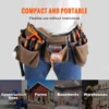 VEVOR 13 Pockets Tool Belt Waist Pouch with Dual Hammer Loops Tool Storge Bag for Wrenchs Screw Electrician Carpenter Repair 6