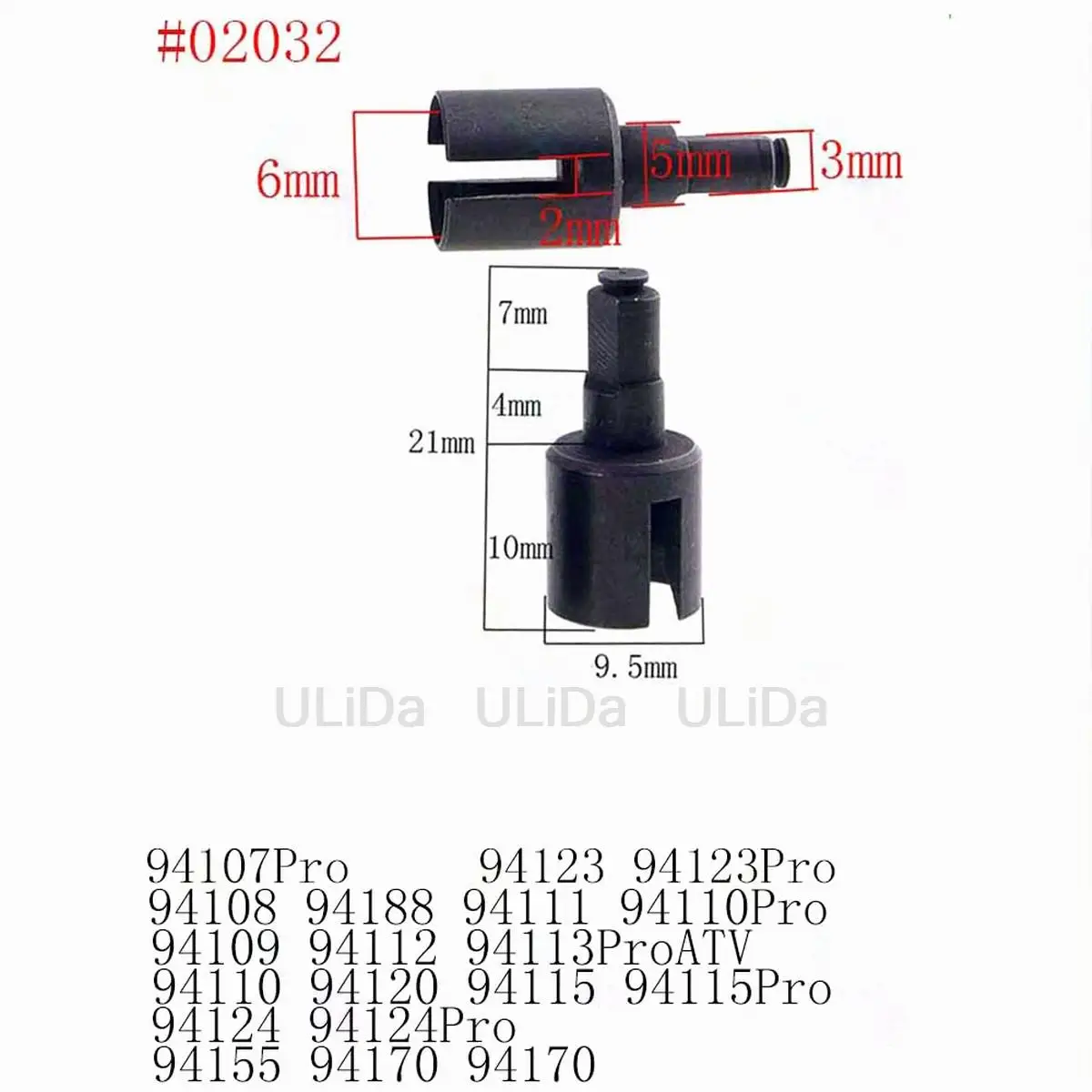 Pneus de Rechange pour Voiture RC - Lot de 2 - 08064 Noir