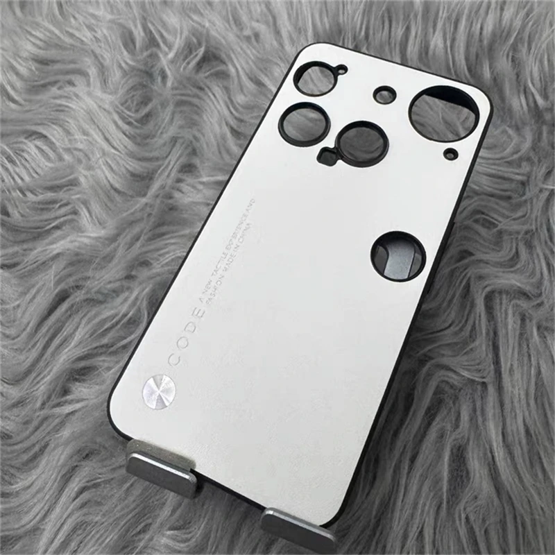 Luxury Silicone PU Leather Back Cover with Camera Protection and Shockproof Bumper