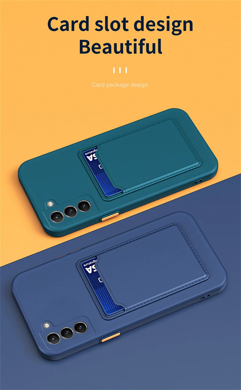 TPU Soft Silicone Card Slot Wallet Case For SamSung S24 S23 S22 S21 S20 FE Plus Ultra Note 20 A54 A34 A24 A15 A25 A35_voghion.com