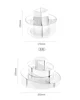 Clear Acrylic Cosmetic Storage Box Rotating Tray Desktop Dress Table Bathroom Lipstick Skin Care Product Rack Makeup Organizer 6
