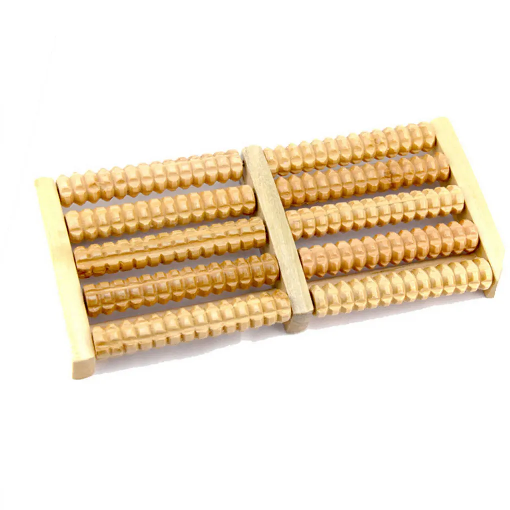 

Двойной 5-рядный деревянный брикет для облегчения боли, лечения здоровья, пятки, тела, расслабляющего массажа