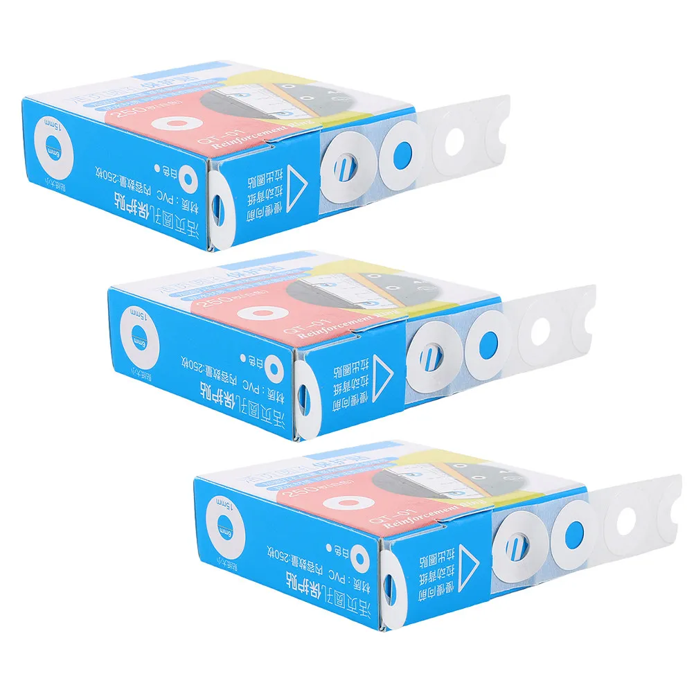 750Pcs 구멍 보강 스티커 바인더 노트북 학교 사무실의 펀치 구멍을 위한 헤비 듀티 투명 접착 페이지 보강제