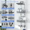 Hanging Shower Caddy No Drilling Over Head Organizer Quick Drainage Waterproof Rust-proof Shower Storage with Hooks and Baskets 4