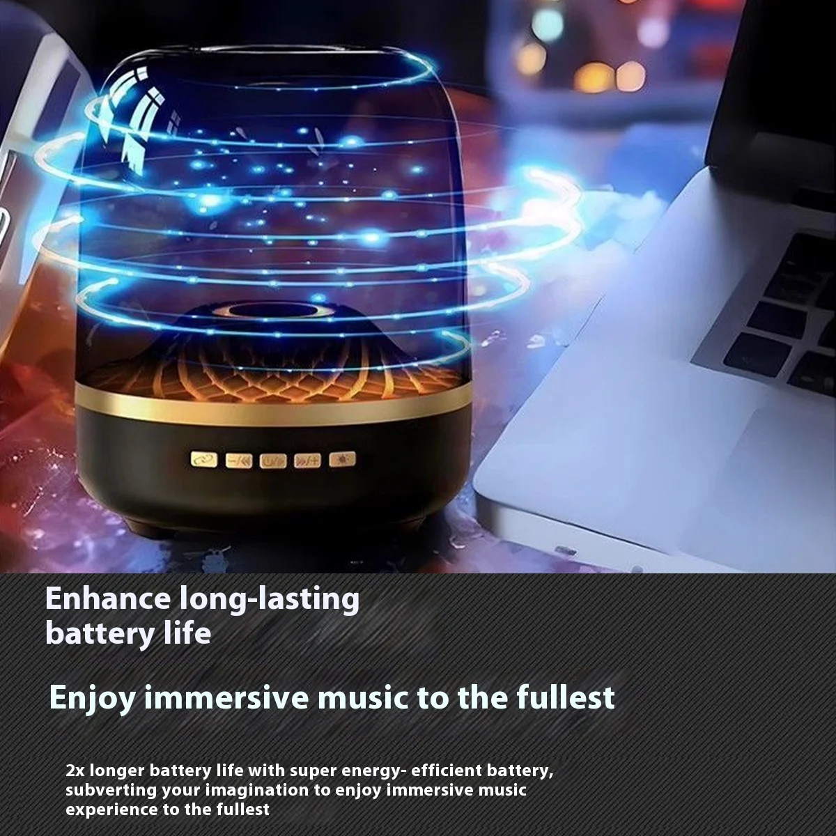 Portable Wireless Bluetooth Speaker With Led Light And Fm Radio_voghion.com