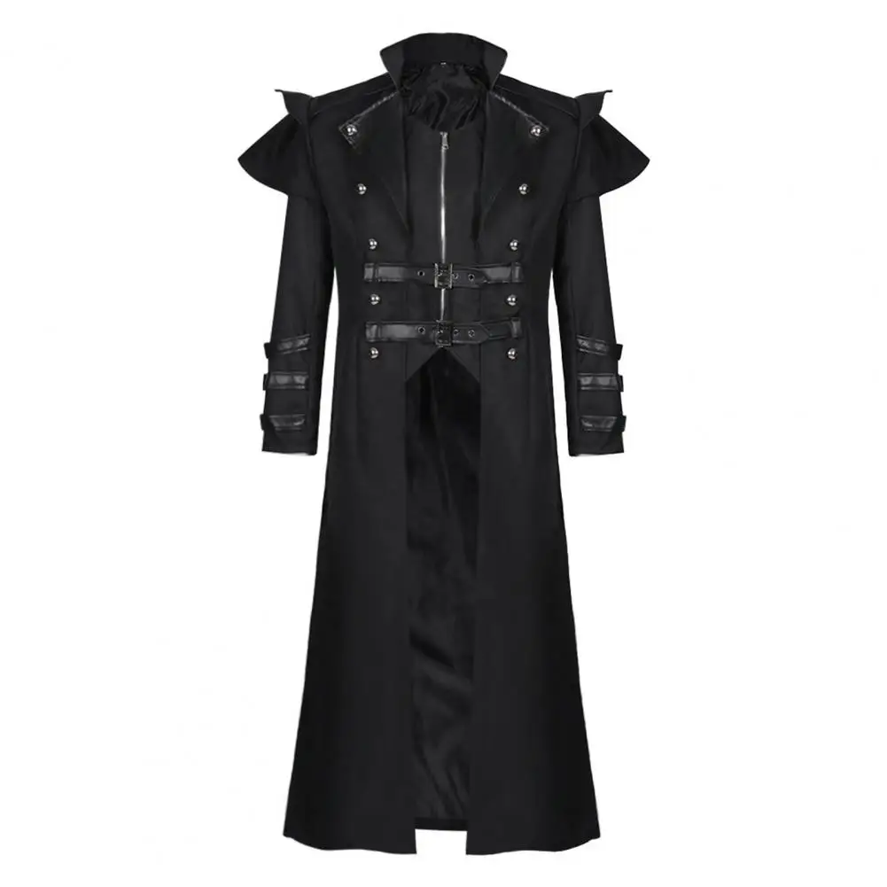 Description Picture 4 of itemMen Retro Palace Style Jacket Medieval Royal Gothic Steampunk Cosplay Men's Coat for Halloween Stage Show Performance Retro