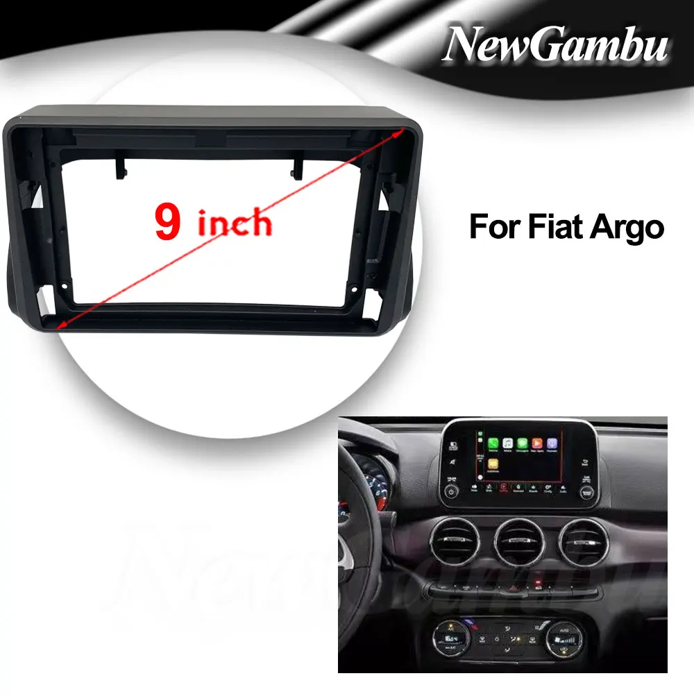 

9 inch Car Fascia Frame For Fiat ARGO ABS Cable Panel Trim Console Bezel Adapter Plate Cover