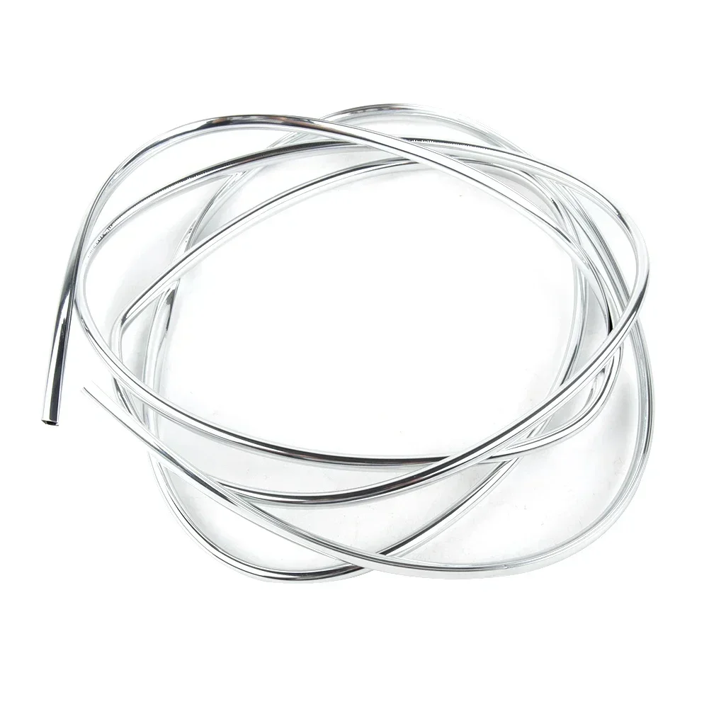 Car Door Anti Collision Strip 2M Chrome Car Door Edge Protection Strip Auto Door Moldings Trim Adhesive Scratch Protector