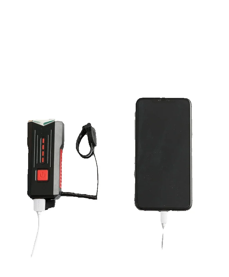 Bicycle mountain bike USb charging with horn power display headlight riding flashlight equipment_voghion.com