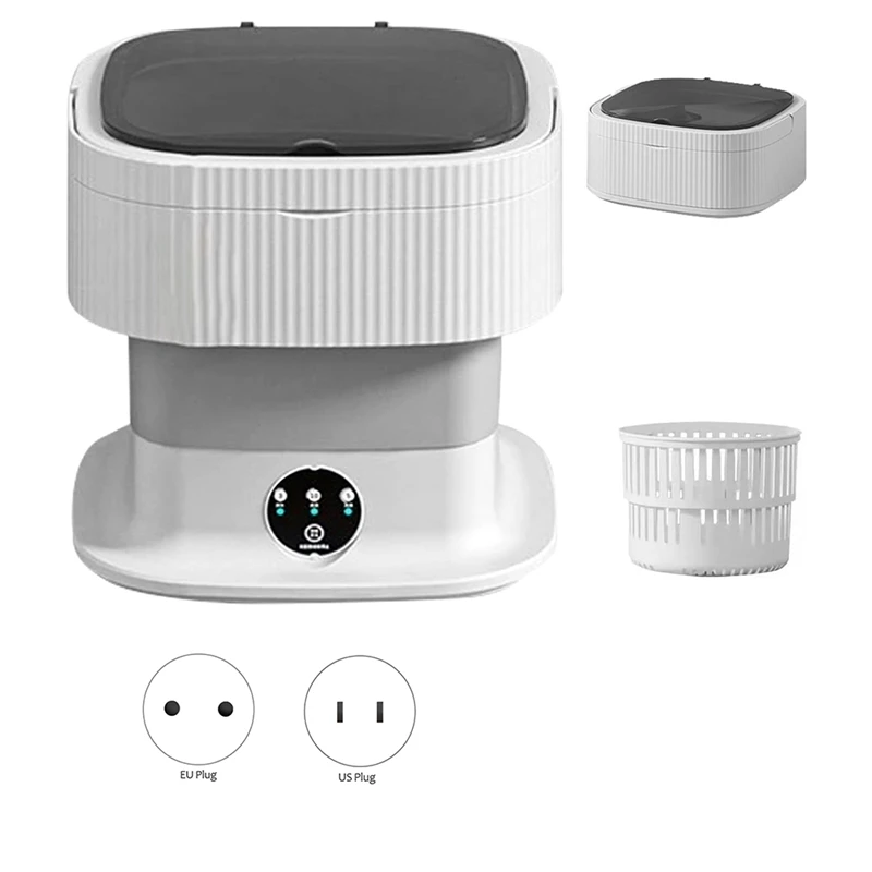 

Portable Travel Washing Machine, 10L Mini Washer Machine, Foldable Underwear Washing Machine With Spin Dryer CNIM Hot
