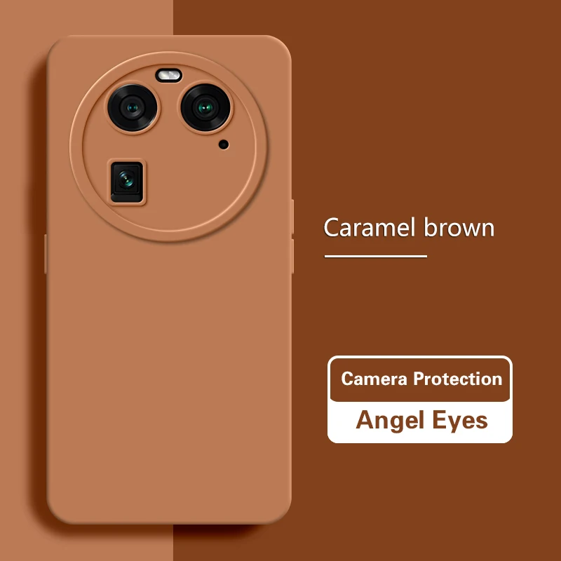 High-Quality Liquid Silicone Phone Case with Camera Protection and Angel Eyes Design
