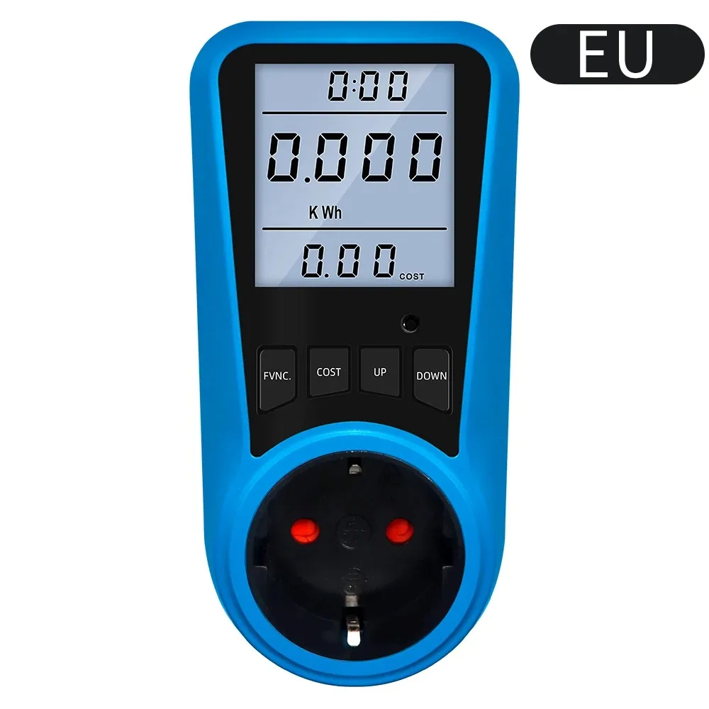 Power Meter Digital Current Voltmeter Time Watt Energy Tester 50Hz EU US UK AU FR BR IT Plug