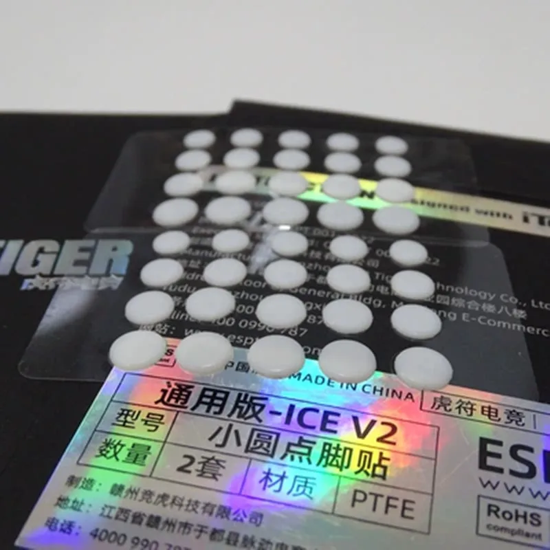 Esports Tiger Ice v2 Foot Sticker Faça Você Mesmo Pequenos Pontos Arc Edge Pad Novo 55 mm mm 65 mm mm mm 40 Pcs - Imagem 4