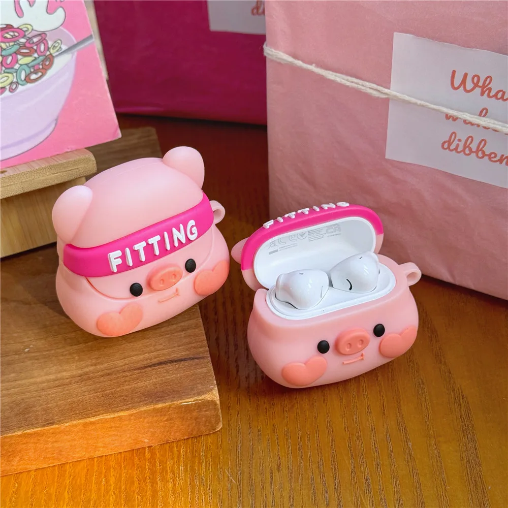 Per Sony Wf 1000 Xm4 Xm5 Custodie Per Auricolari Cartoon Pig Custodia Protettiva In Silicone Per Sony Wireless Bluetooth Headset Charging Box