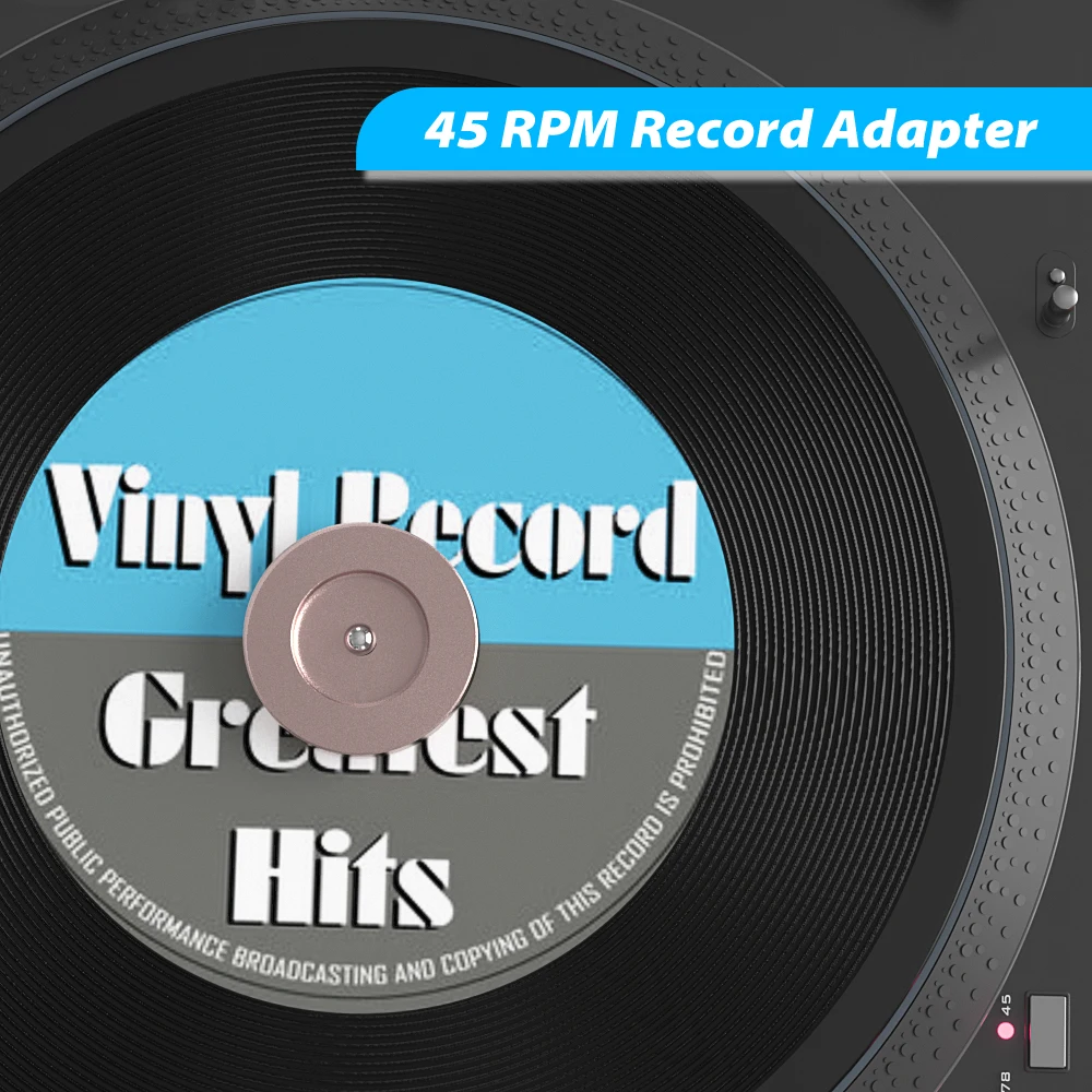 알루미늄 7 인치 EP 비닐 레코드 플레이어 45 RPM 어댑터 균형 금속 디스크 클램프 턴테이블 7 비닐 레코드
