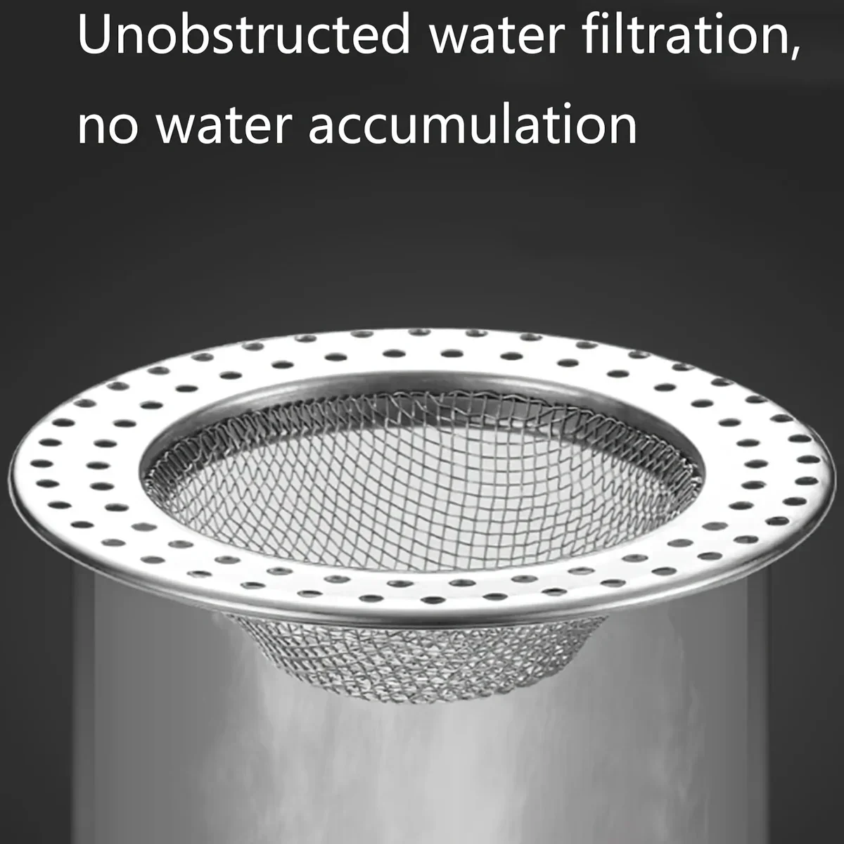 Kitchen Sink Filter Stainless Steel Mesh Sink Strainer Filter Bathroom Sink Strainer Drain Hole Filter Sewer Screen Strainers