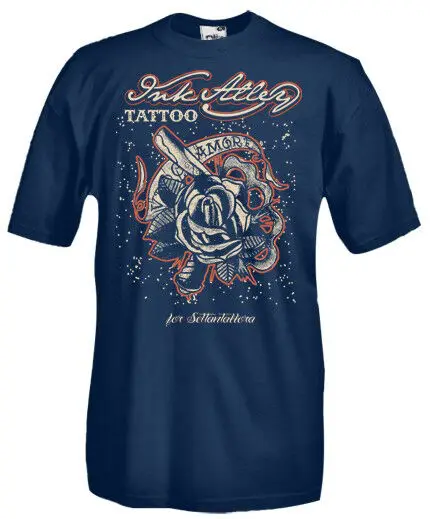 T-Shirt Vintage Sc20 Tatuaggio Tatuaggi Love And Blades Maniche Lunghe O Corte