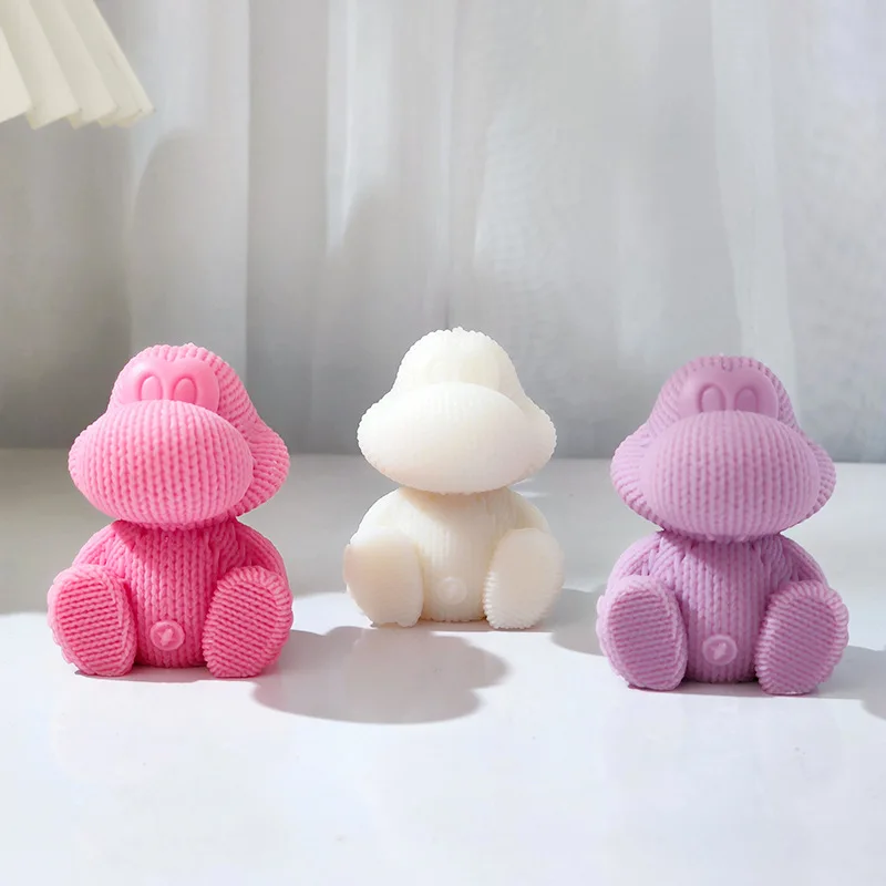 Woven Dinosaur Aromatherapy Silicone Candle Soap Mold 3D Gypsum Dinosaur Mousse Cake Ornament Mold silicone mold silicone candle mold aromatherapy candle mold silicone candle molds candle mold