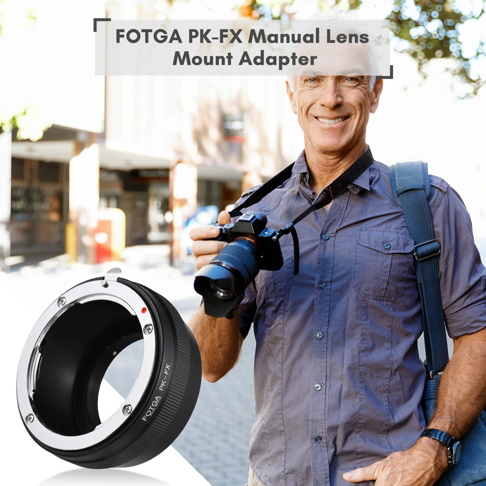 FOTGA 수동 렌즈 마운트 어댑터 링, 알루미늄 합금, 펜탁스 캐논 K 마운트 렌즈, 후지 X-Pro1 X 마운트 미러리스 카메라용