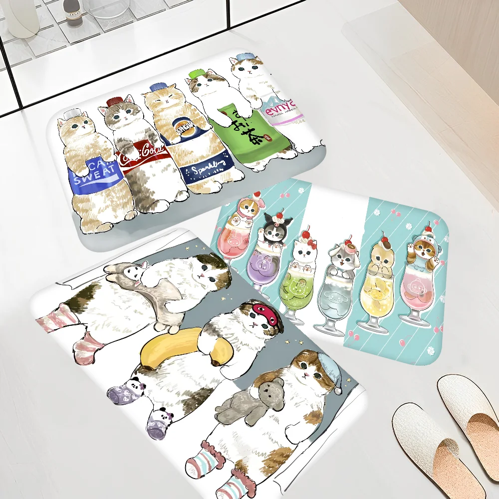 Funny Cat mofusand Floor Mat Nordic Style Home Doormat Bathroom-Toilet Mats Bedroom Hotel Decor Mat 3