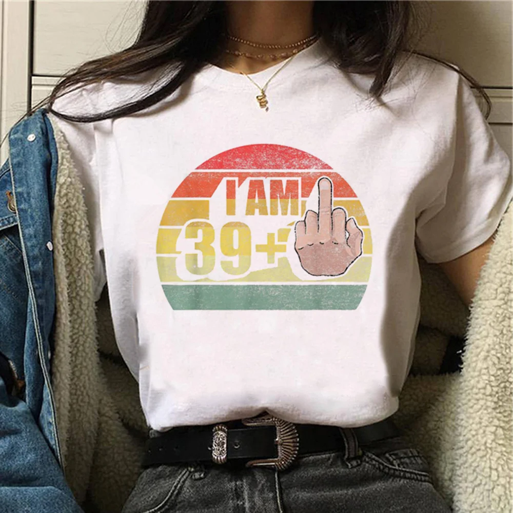 40 Ans 40th Years Birthday t-shirts women streetwear funny Tee girl harajuku designer graphic clothes