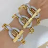 3Pcs 2024 Gold Silver Color Inlaid Cubic Zirconia Metal Cuff Open Bracelet Bangle 18K Plated Men Charm Jewelry Gift 1