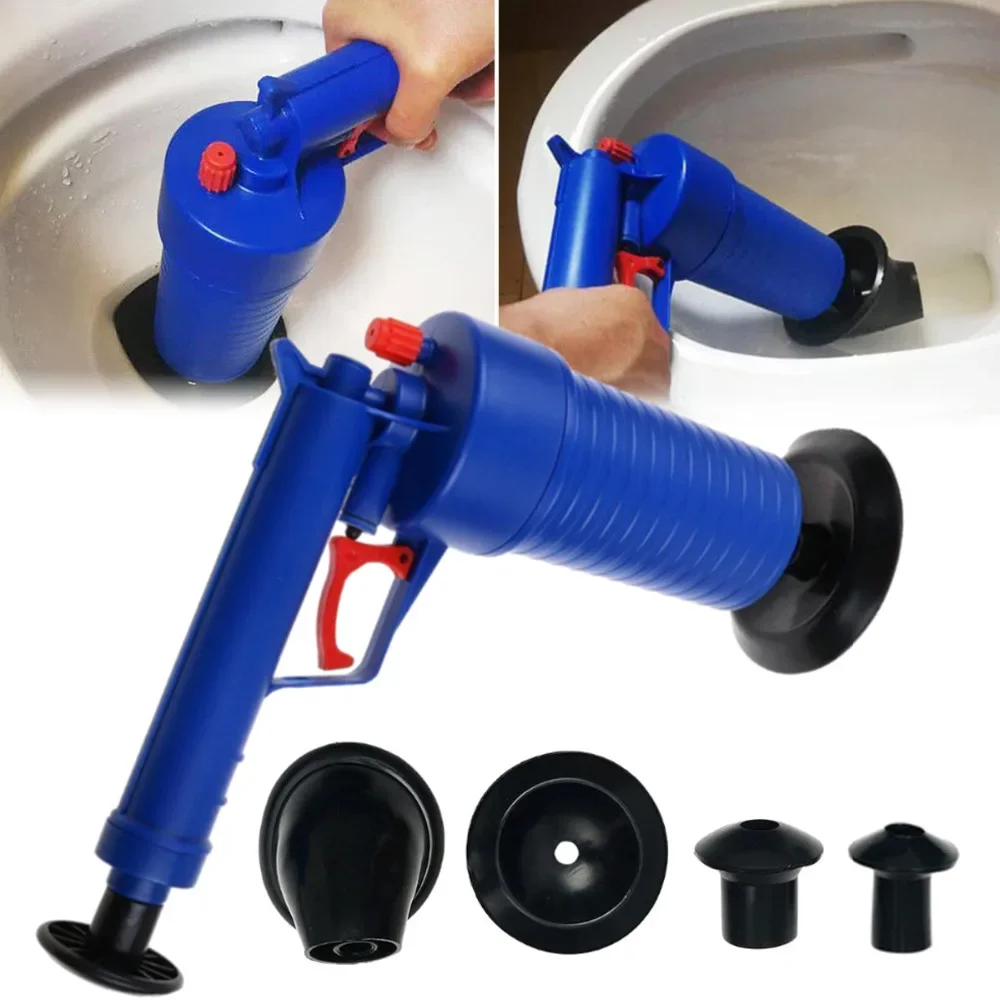 Dropshipping Air Pressure Drain Cleaner Sewer Cleaning Brush Kitchen Toilet Dredge Plunger Basin Pipeline Clogged Remover Tools