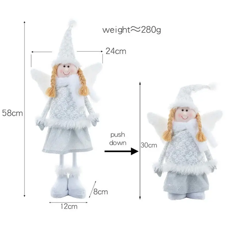 Angel Telescopic Doll Decoration Long-legged Retractable Angel Toy Unique And Handmade Christmas Angel Doll Home Ornament images - 6