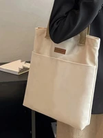 Sac fourre-tout en toile pour femmes, grande capacité, fermeture à glissière, sac à main à bandoulière pour le travail, les courses, l'usage quotidien 1