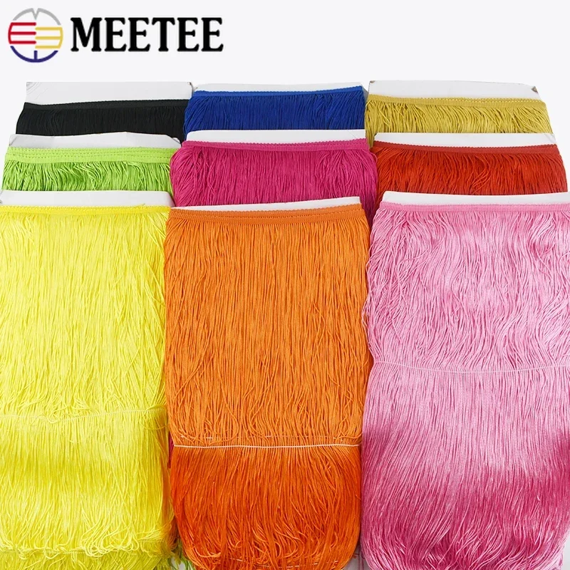 Passamaneria con frange lunghe 50 cm, 2/5 m, per vestiti, tende, frange decorative, nastro in pizzo, accessori per cucito fai da te, per abiti latino-americani e costumi da palcoscenico