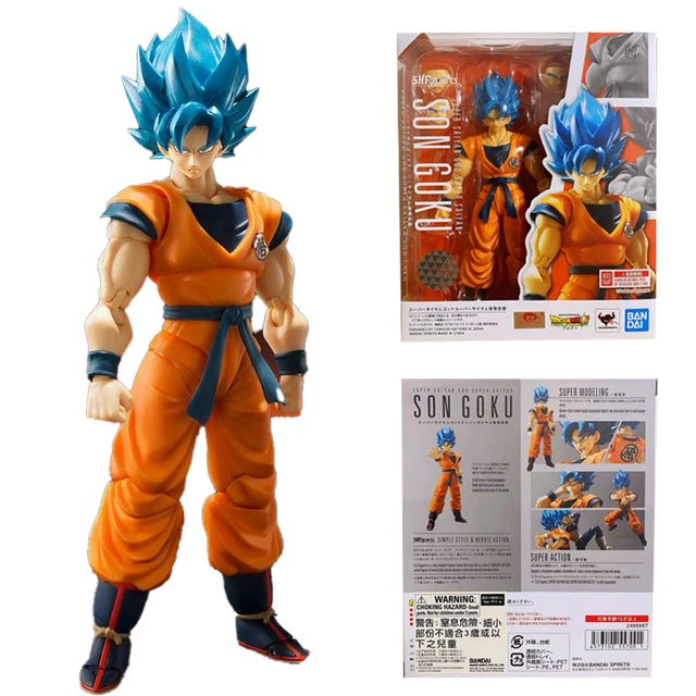 Dragon Ball Super Goku Action Figures Saiyan Blue Hair Models Toys -  AliExpress