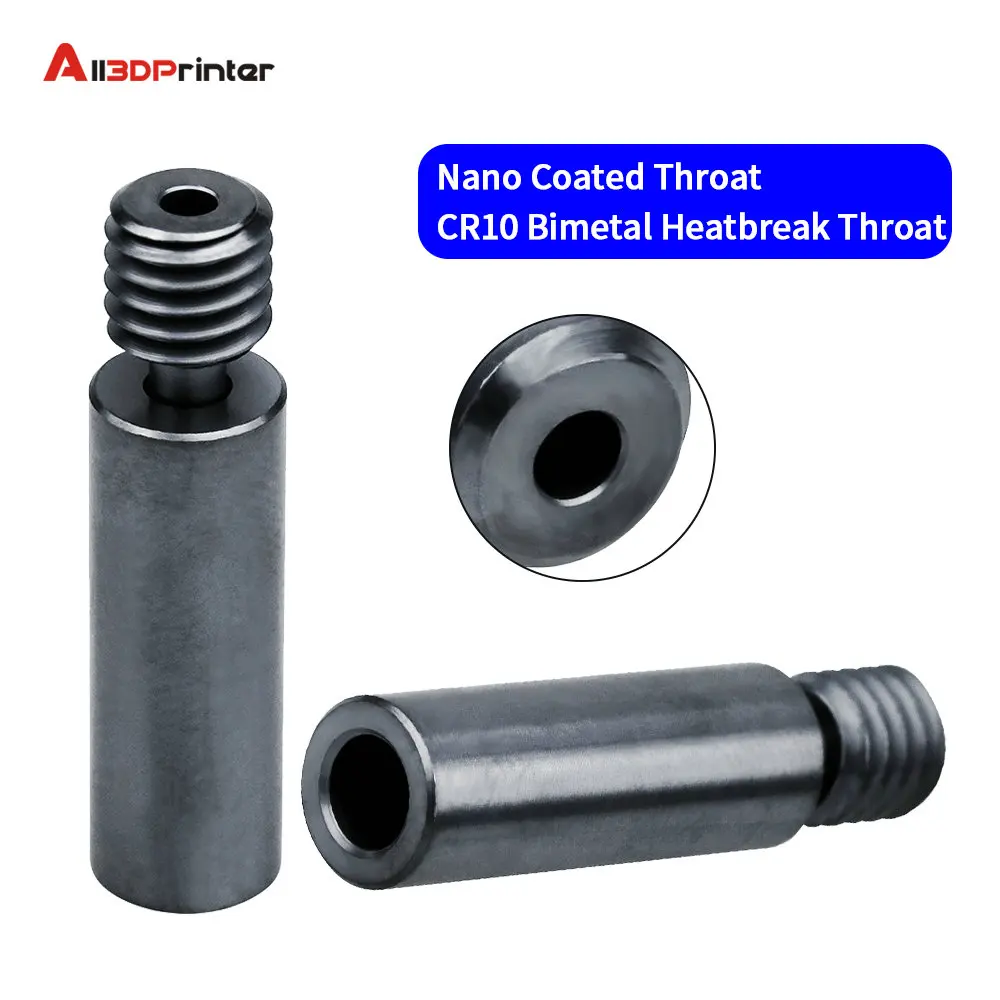 CR10 Nano Coated Bimetal Heatbreak Throat Titanium Alloy Copper Plated Bi-Metal Heatbreak For Ender3 Ender5 3d printer Hotend