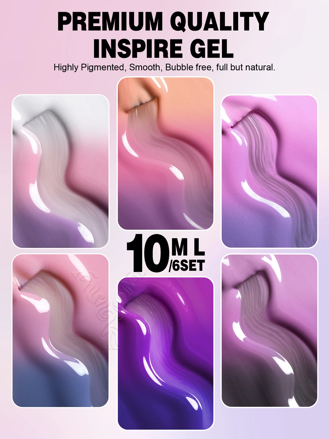 YOKEFELLOW Thermal Gel Nail Polish Set 10ml 6Pcs Color Changing Temperature Soak Off UV LED Gel Varnish for Manicure Art DIY 2
