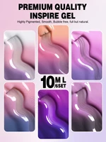 YOKEFELLOW Thermal Gel Nail Polish Set 10ml 6Pcs Color Changing Temperature Soak Off UV LED Gel Varnish for Manicure Art DIY 2