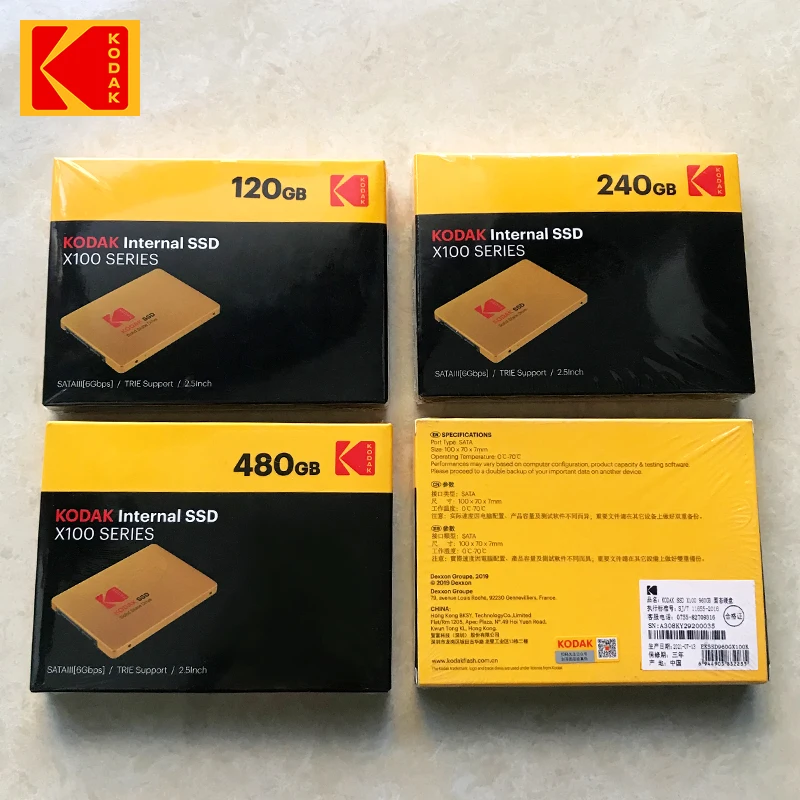 Kodak- X100 2.5 ġ Ʈ ǻ ũž, sata3 SSD  Ssd 240GB ݼ Hdd ϵ ũ ָ Ʈ ̺ 240gb