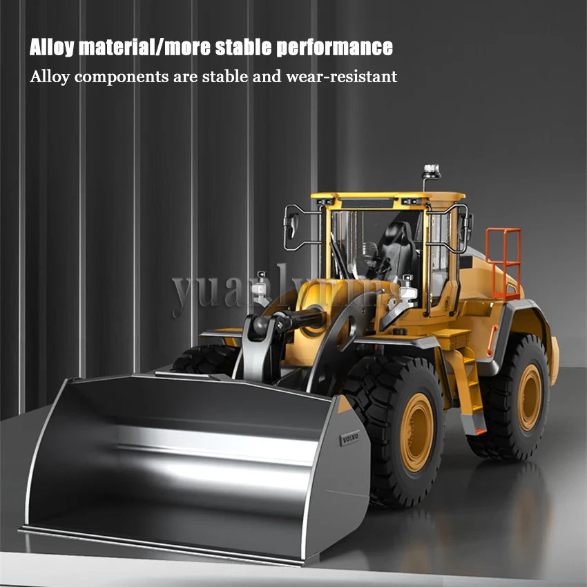 Détail du bras articulé de l'Excavator E592 Pro, Pelle RC 1/16 tout métal télécommandée