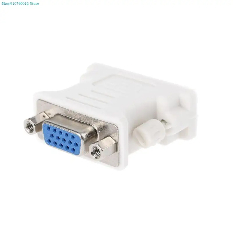 DVI-D 남성 - VGA 여성 소켓 어댑터 변환기 VGA - DVI 흰색 내구성