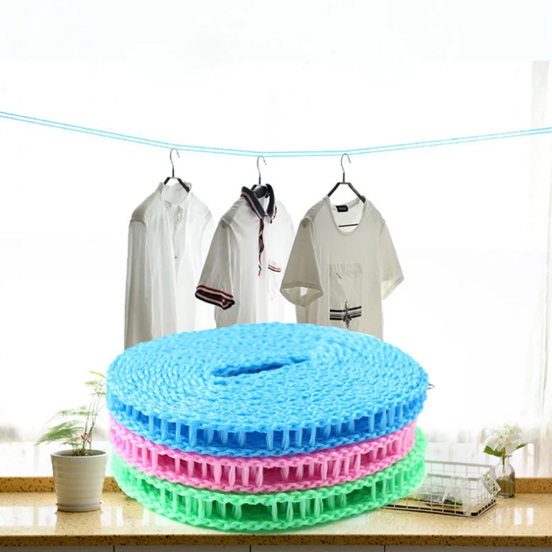 5m Windproof Non-Slip Clotheslines Outdoor Travel Business Clothesline Laundry Non-slip Washing Clothes Line Rope clothing drying rope clothes drying line
