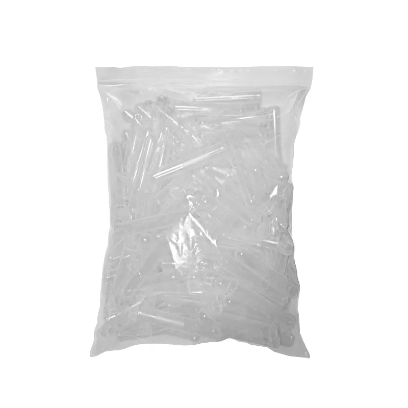 100pcs 15ml Transparent Laboratory Clear Plastic Test Tubes Vials With Push Caps School Lab Supplies