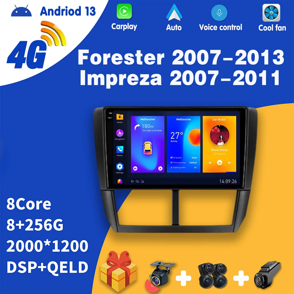 

Автомагнитола Carplay Android для Subaru Forester 3 SH для Subaru Impreza GH мультимедийный видеоплеер Навигация Авто Стерео DVD