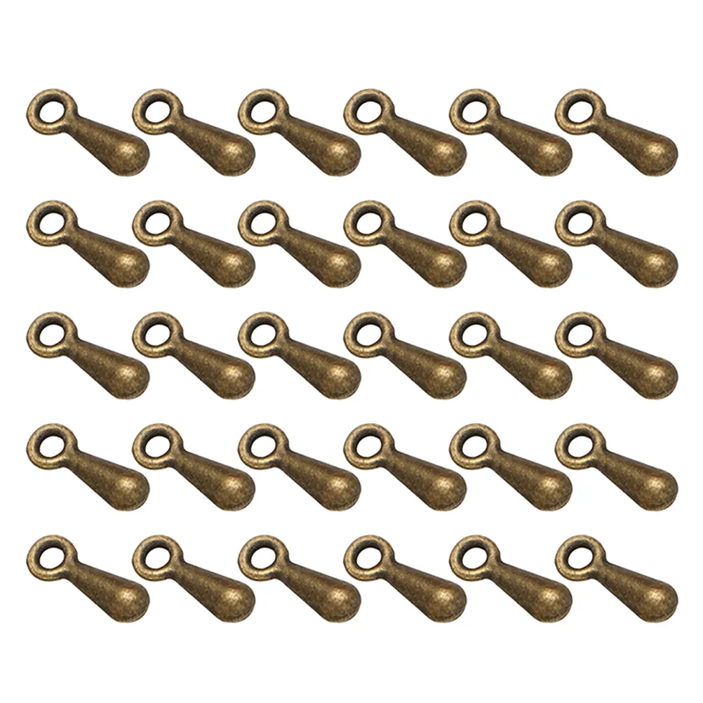 

1000PCS DIY Alloy Accessories Extender Chain End Droplet Pendant Delicate Tail Chain Pendants for Crafts Jewelry Making Ancient