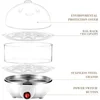 Egg Cooker, Double Egg Poacher,Multi-function Automatic Power Off Egg Steamer,Home Nutrition Breakfast Machine, Kitchen Utensils 5