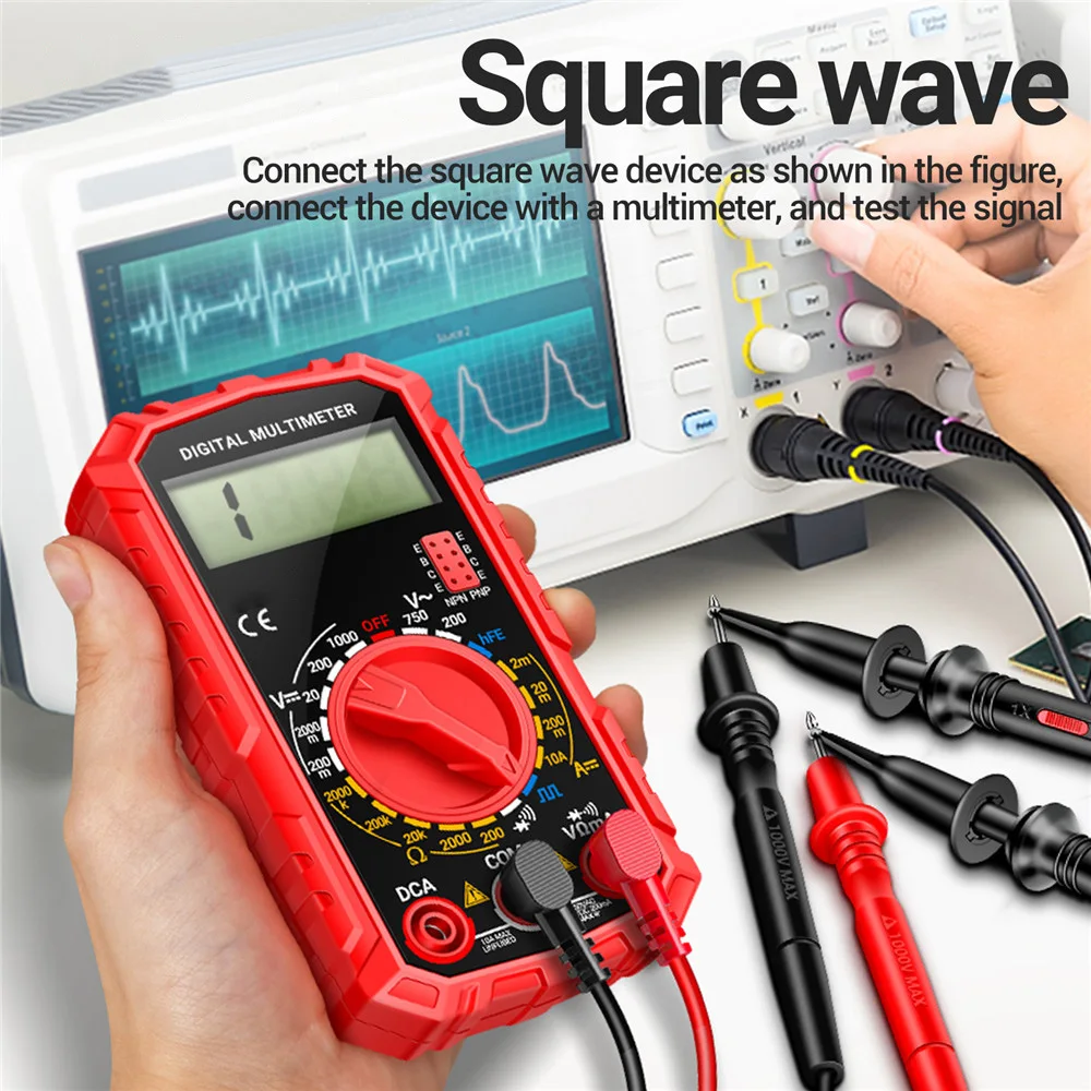 SZ308 Digital Multimeter AC/DC Votage Current Automatic Tester NCV LCD Detector Resistance Ohm Ammeter Capacitance Meter Digital Multimeter Multimeter Tester