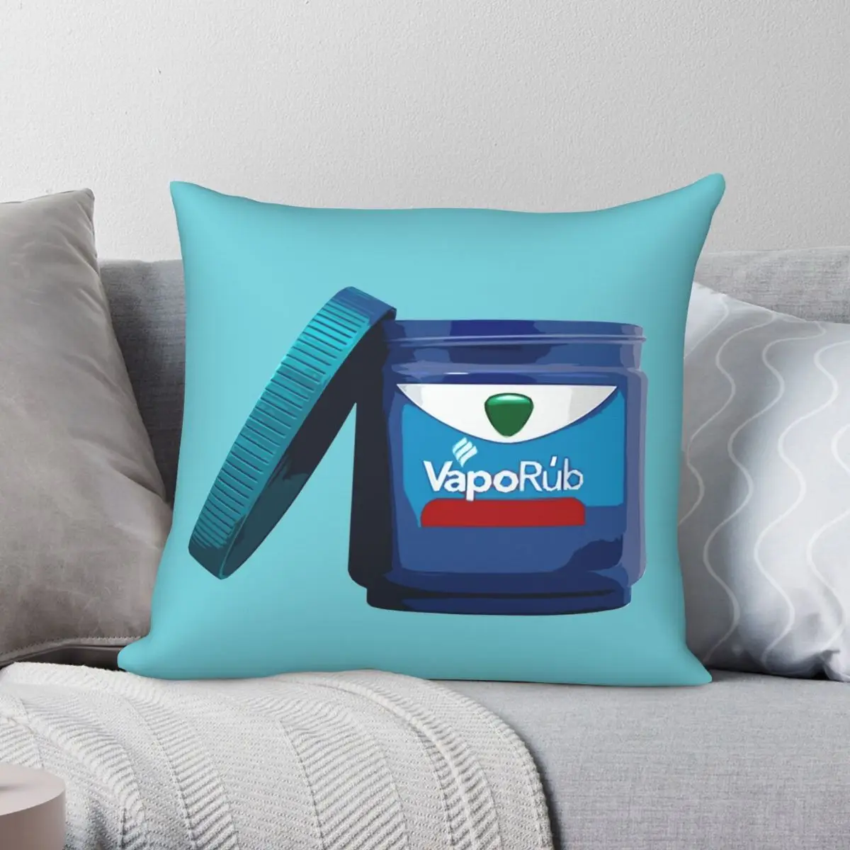 Vaporub-funda de almohada de terciopelo de lino y poliéster, decoración creativa con cremallera, funda de cojín para sofá y asiento