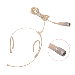 Professional Headset Microphone with Thick Cable - High-Quality Condenser Headworn Mic (4Pin Mini)