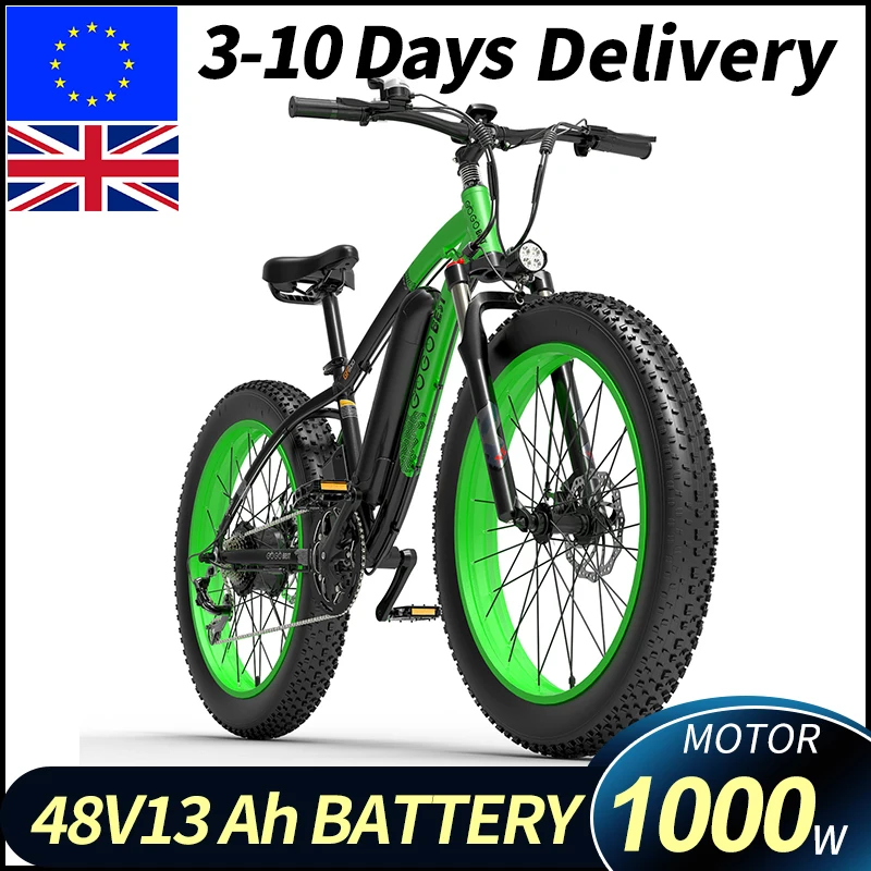 EU UK GF600 1000W rower elektryczny 26 "× 4.0 opony grube ebike rowery