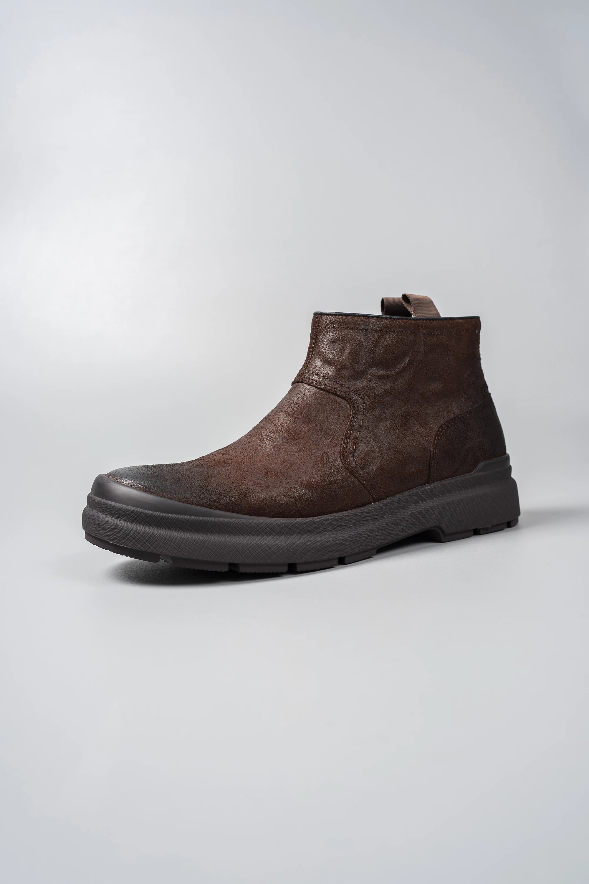 Neue europäische Station-Freizeitschuhe für Herbst und Winter, altmodische Vintage-High-Top-Stiefel, kurze Arbeitsstiefel aus echtem Leder mit Ärmeln – Detail 6